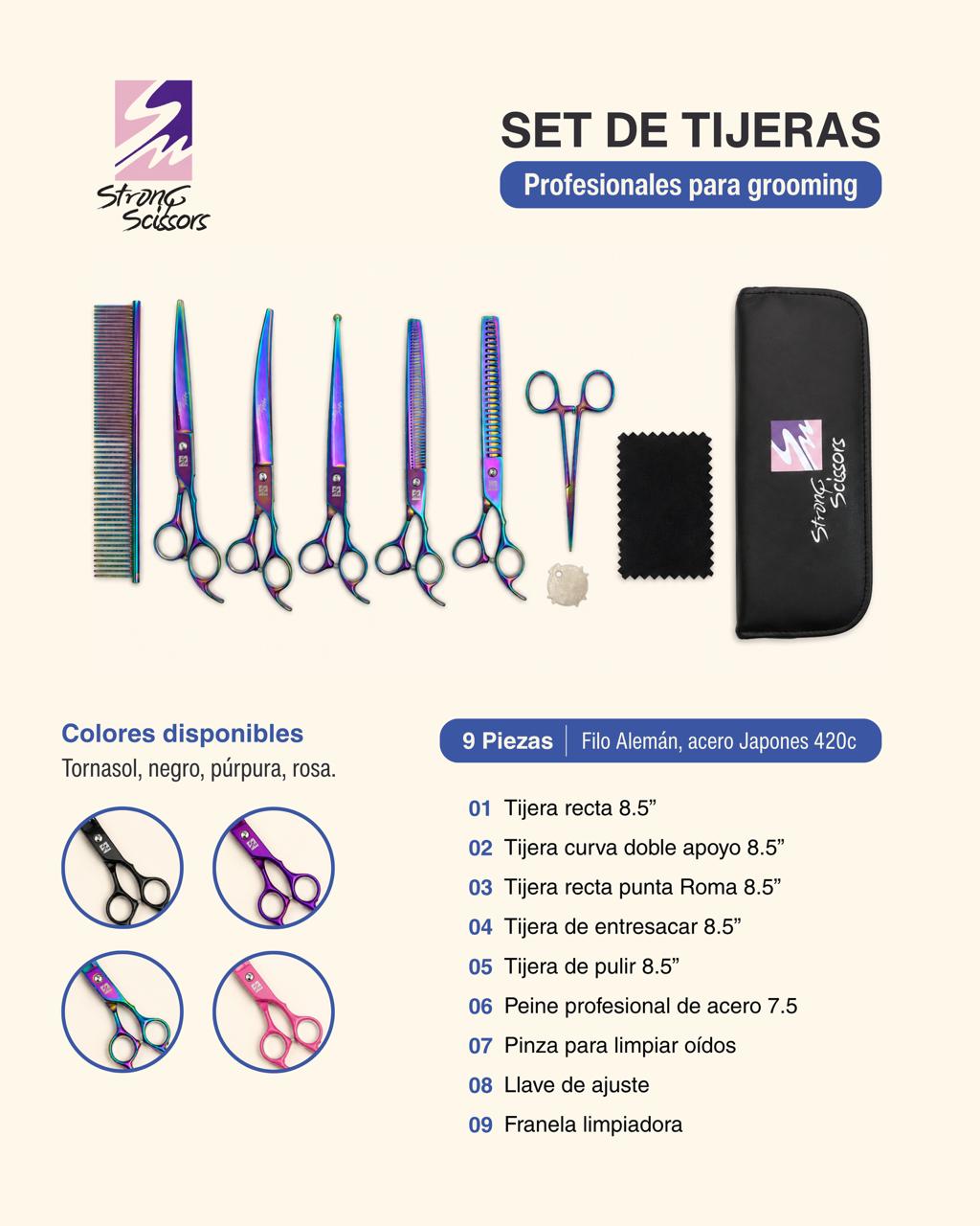 Set de 5 Tijeras